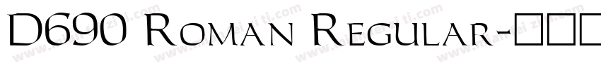 D690 Roman Regular字体转换